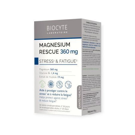 BIOCYTE Magnesium Rescue 360mg Boite de 14 sticks BIOCYTE Magnesium Rescue 360mg Boite de 14 sticks