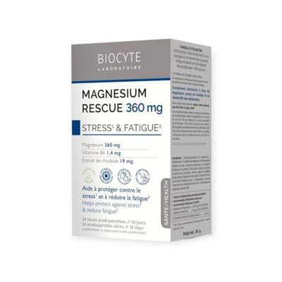 BIOCYTE Magnesium Rescue 360mg Boite de 14 sticks BIOCYTE Magnesium Rescue 360mg Boite de 14 sticks