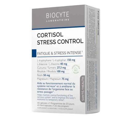 BIOCYTE cortisol stress control 40 gélules BIOCYTE cortisol stress control 40 gélules