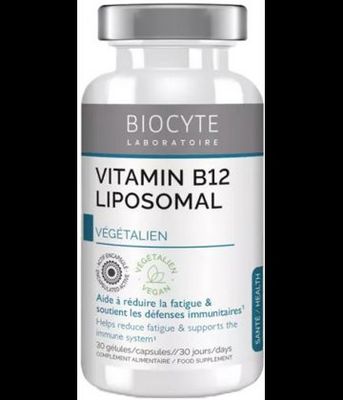 BIOCYTE VITAMIN B12 LOPOSOMAL 30 gélules BIOCYTE VITAMIN B12 LOPOSOMAL 30 gélules