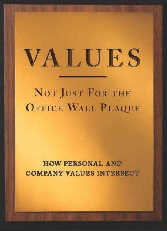 VALUES - Not Just For The Office Wall Plaque: How Personal and Company Values Intersect