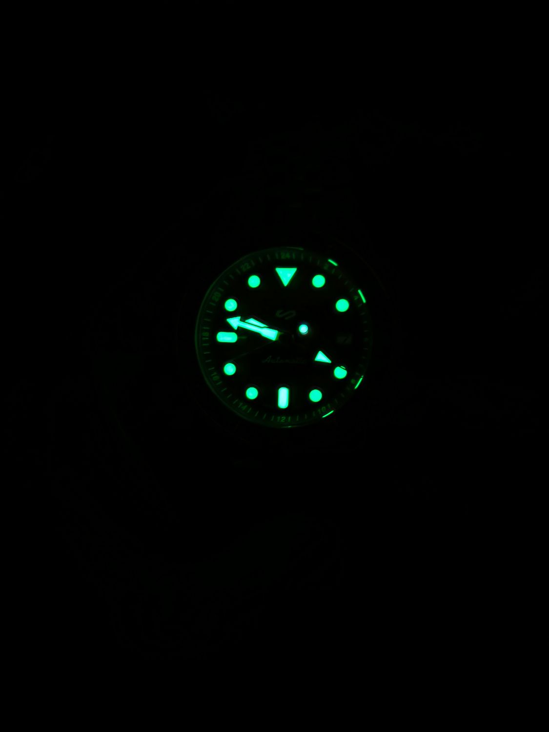 Seiko Mod Black GMT 42mm NH34 Automatic watch
