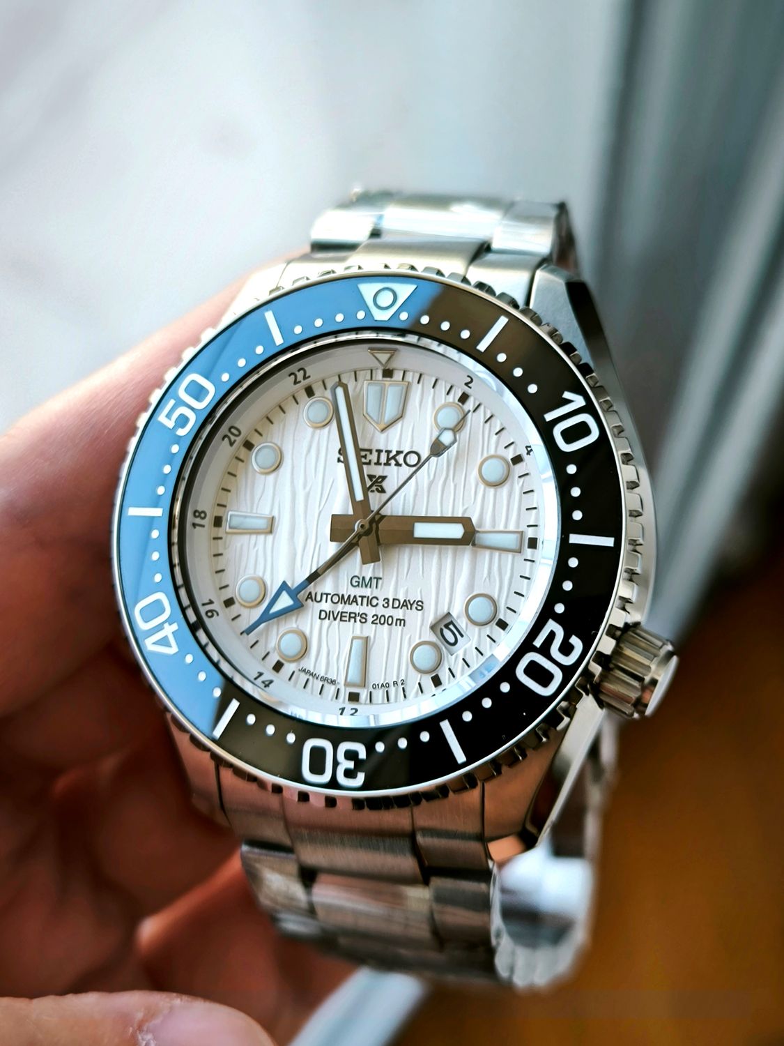 Seiko Mod Prospex SPB439 Arctic Ocean LX Line GMT 45mm NH34 Automatic watch