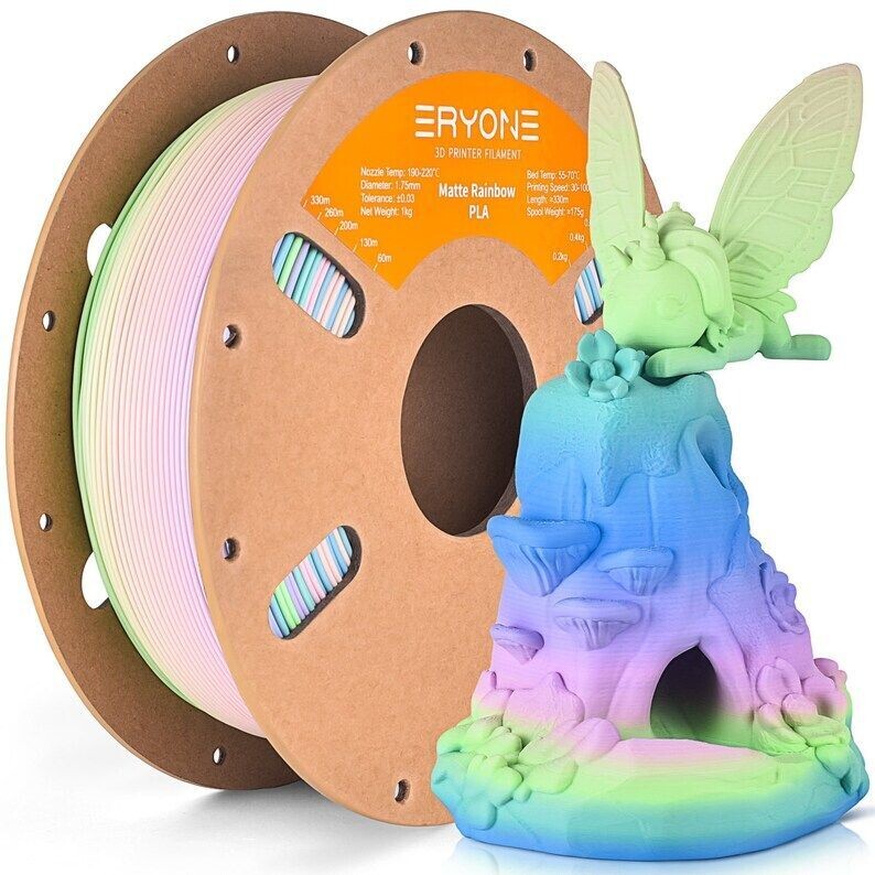 Pla Filament Rainbow Watercolor 1,00 Kg 1,75 mm