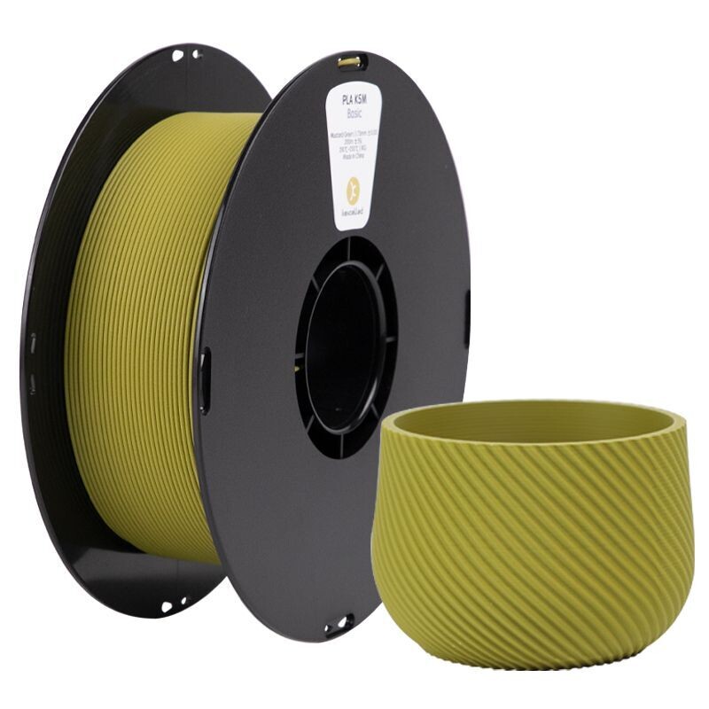 1,0 Kg Pla Senfgrün  Matt 1,75 mm