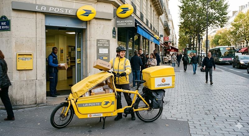 Faire livrer un colis vers la poste à vélo