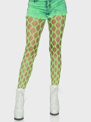 Jumbo Pothole Net Tights OS Neon Green