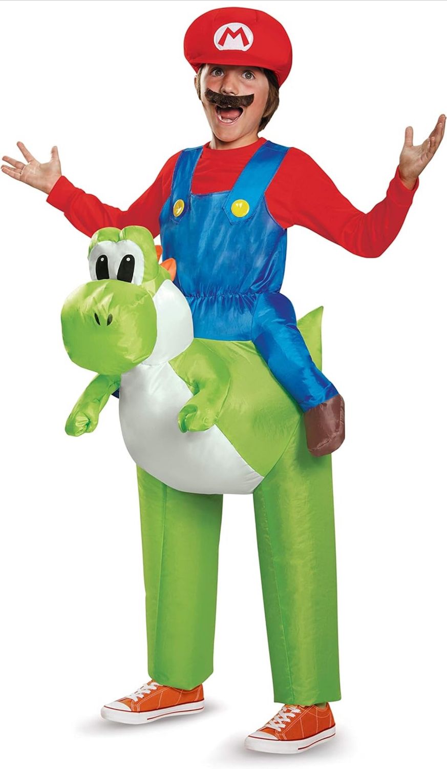 Mario Riding Yoshi Child Inflatable OS