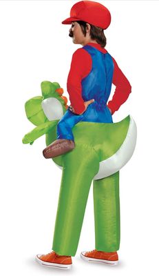 Mario Riding Yoshi Child Inflatable OS