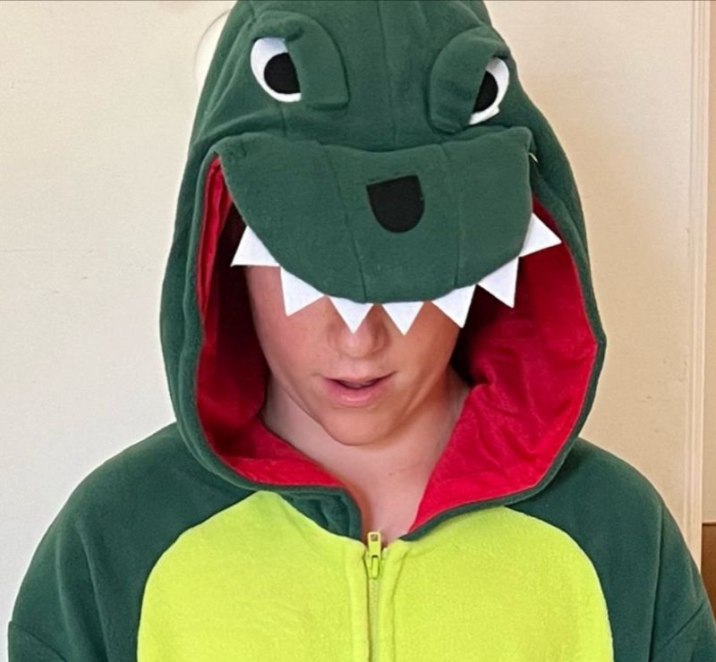 Green Dino Onesie