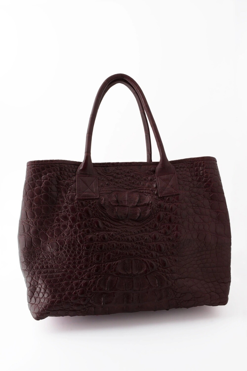 ROLLS ROYCE MEDIUM AFRICAN CROCODILE BAG - CHOCOLATE BROWN (10135-191114)