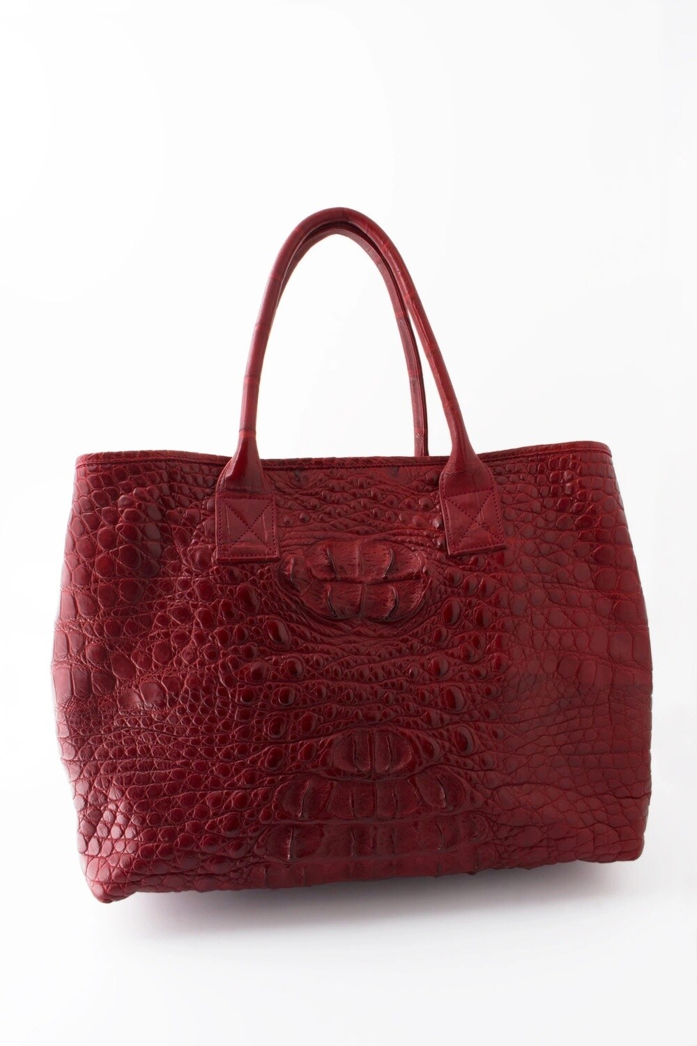 ROLLS ROYCE MEDIUM AFRICAN CROCODILE BAG - TAMISE BURGUNDY (10135-105366)