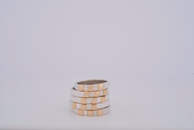 Gold Bar Ring 18K .925 (RSP000SG)