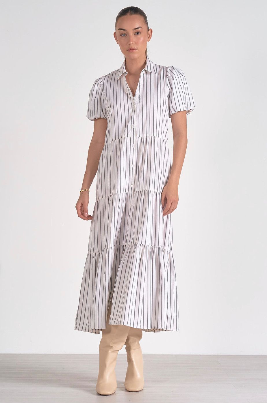 Stripe Tiered Dress