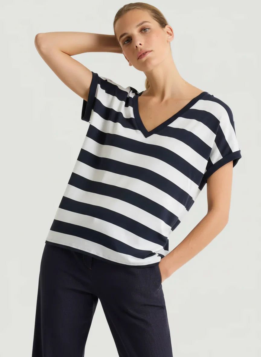 Organic Cotton Silk Touch Stripe S/S Vnk(M456FTS912)