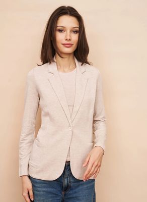 French Terry Fleece 1Button Blazer (M004FVE046)