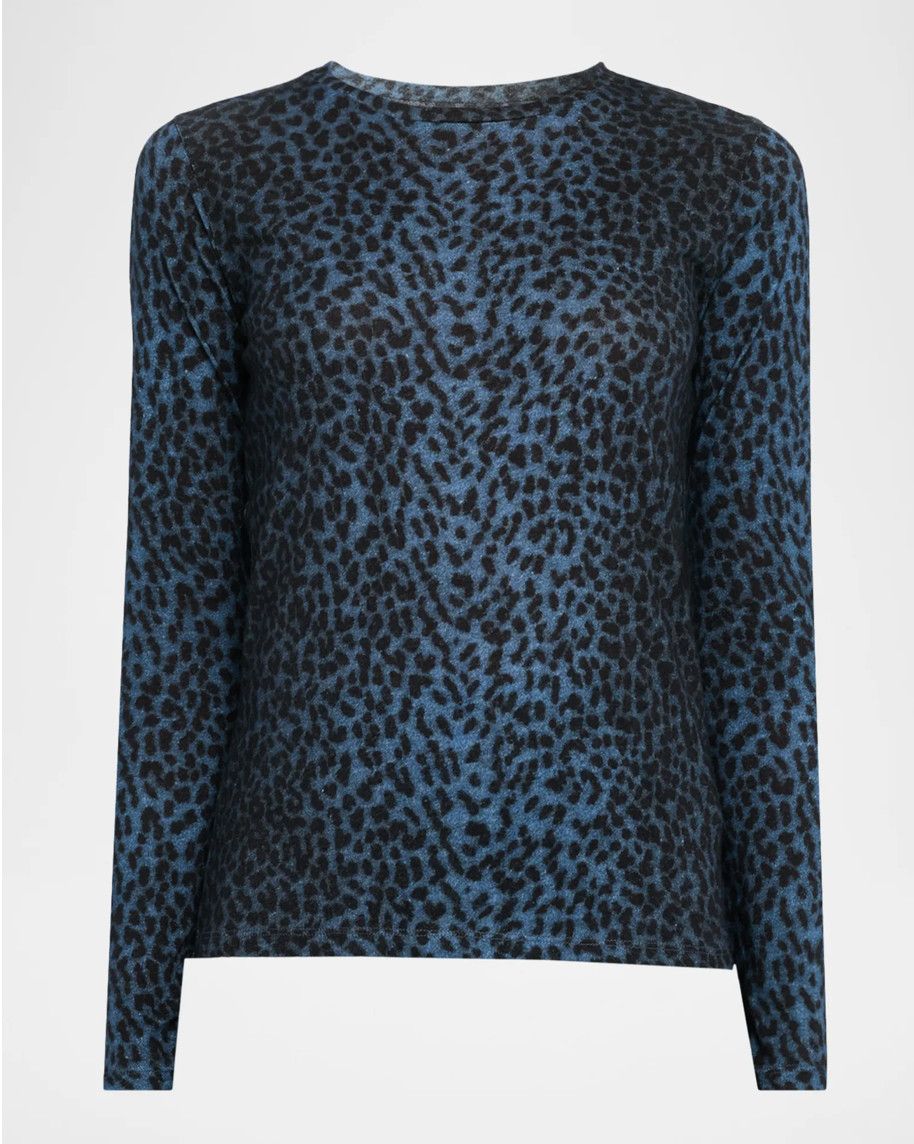 Cotton Cashmere L/S Lepoard CrewN (M491FTS008)