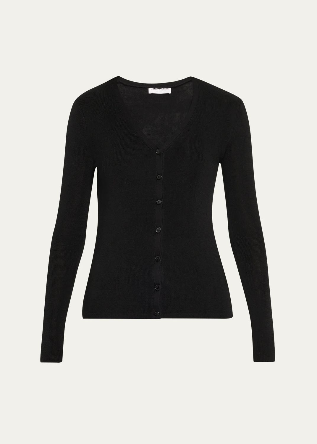 Merino Silk Micro Rib L/S Vnk Cardi (K203FGI198)