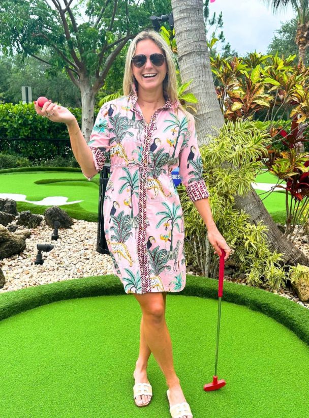 Jungle Print Claudette Tie Dress