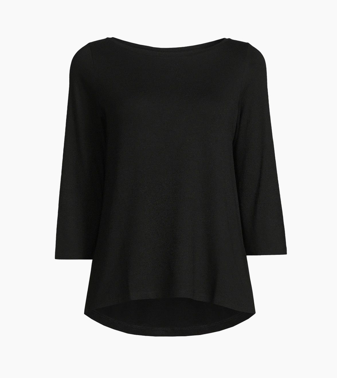 Soft Touch 3/4 Slv Pleat Back Crew Neck (M001FTS142)