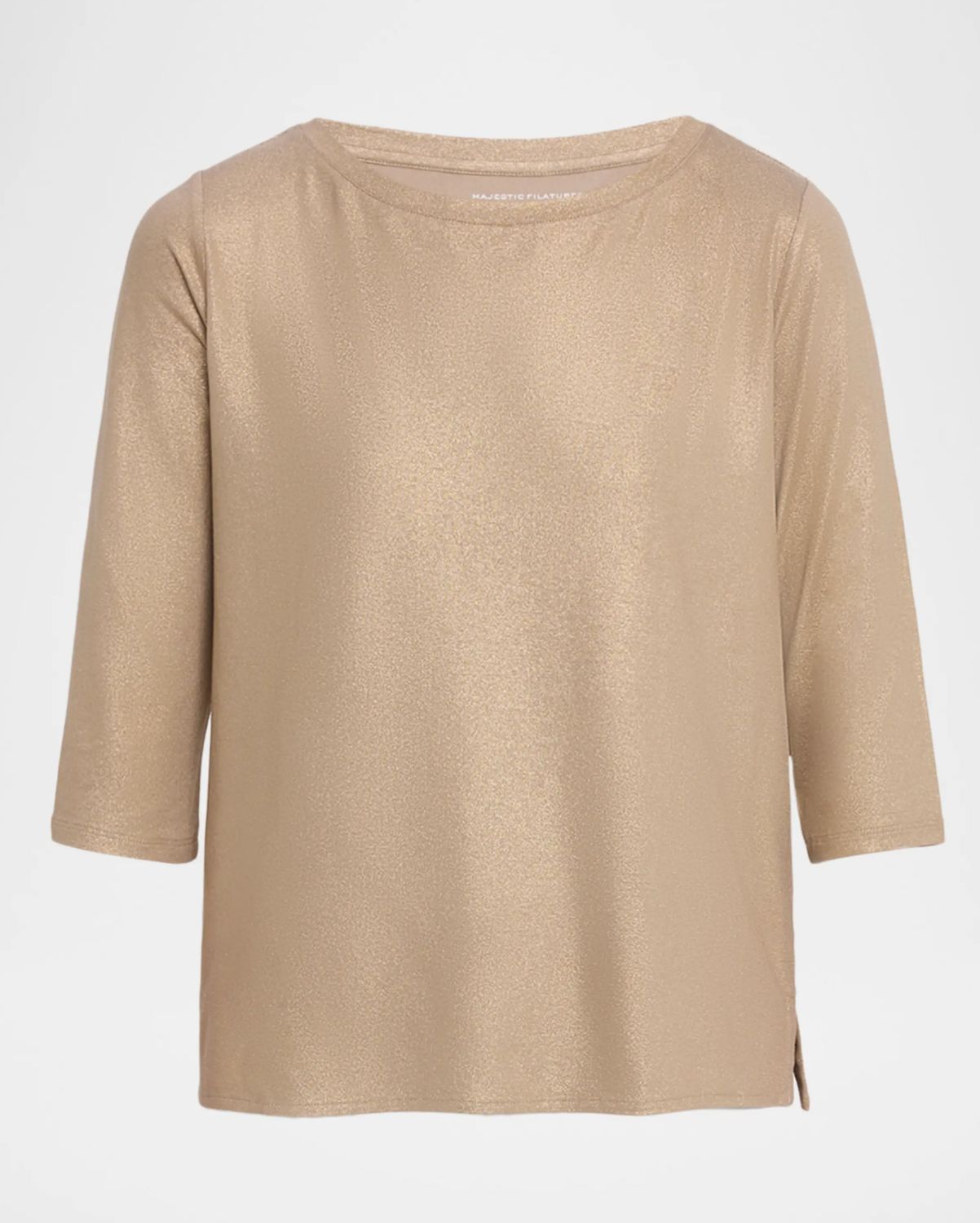 Soft Touch Metallic 3/4 Slv Boatnk (M014FTS571)