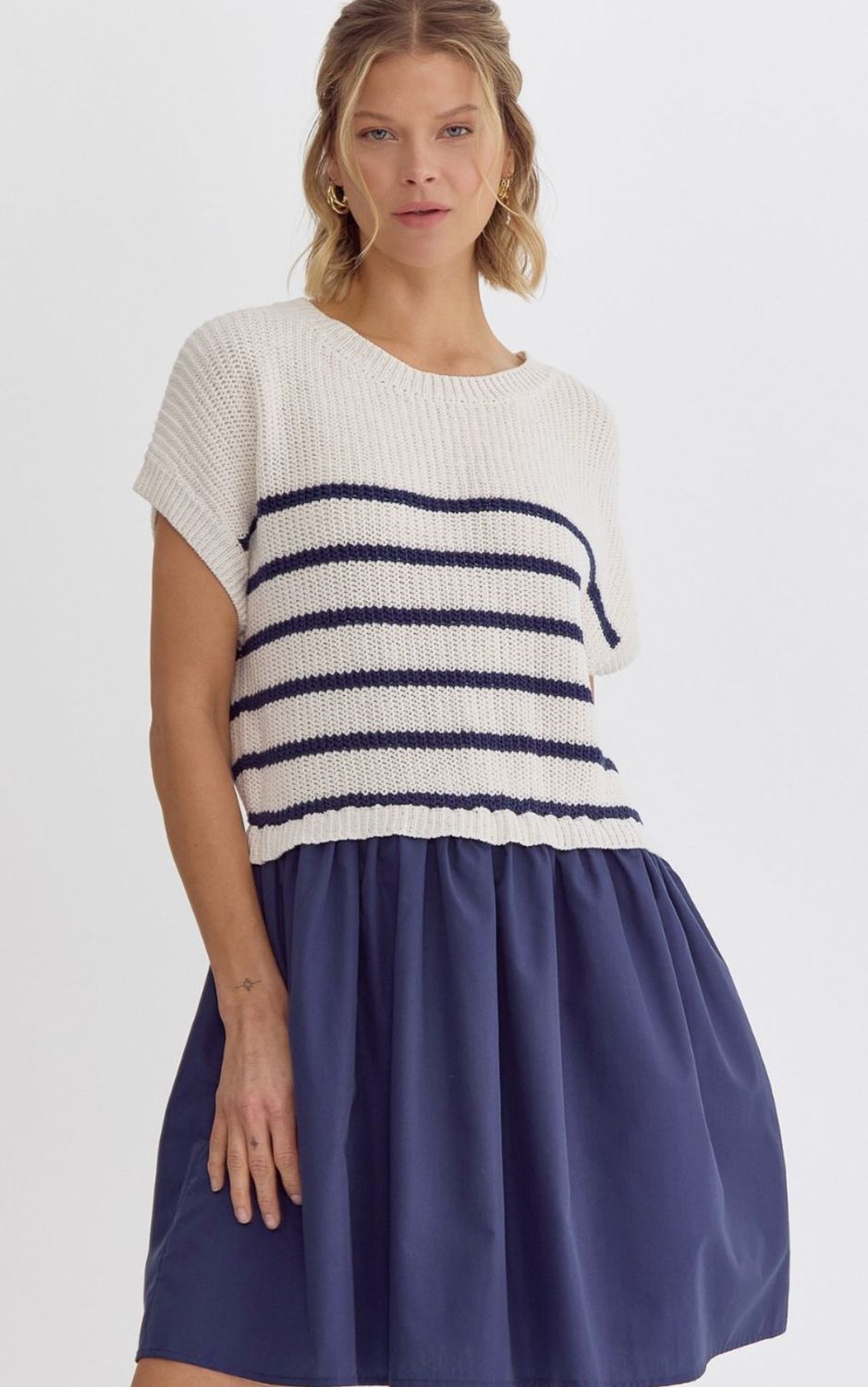 Off White Stripe Warf Dress
