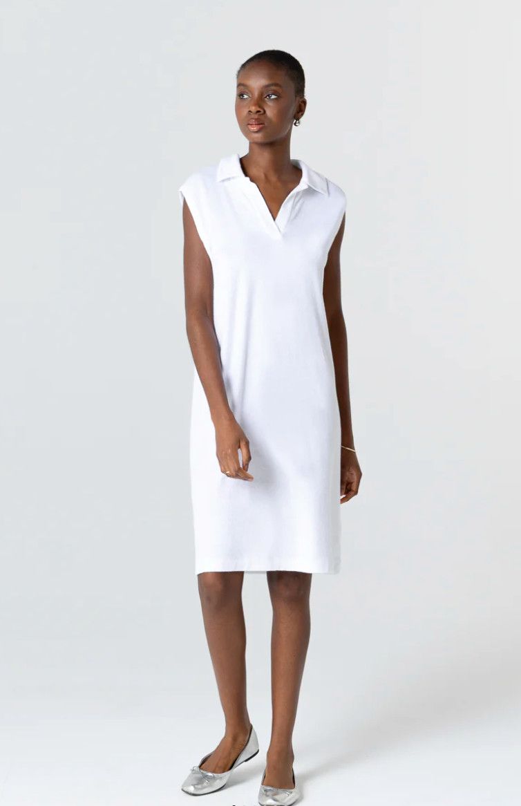 Organic Cotton Terry Sleeveless Polo Dress (M494FRO348)