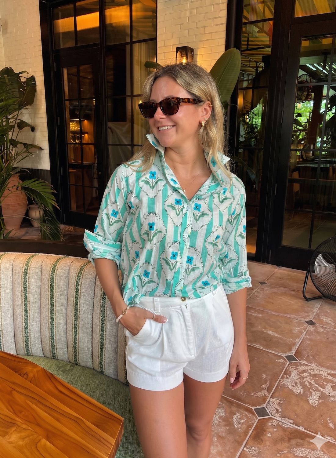 Flower Stripe Sydney Shirt