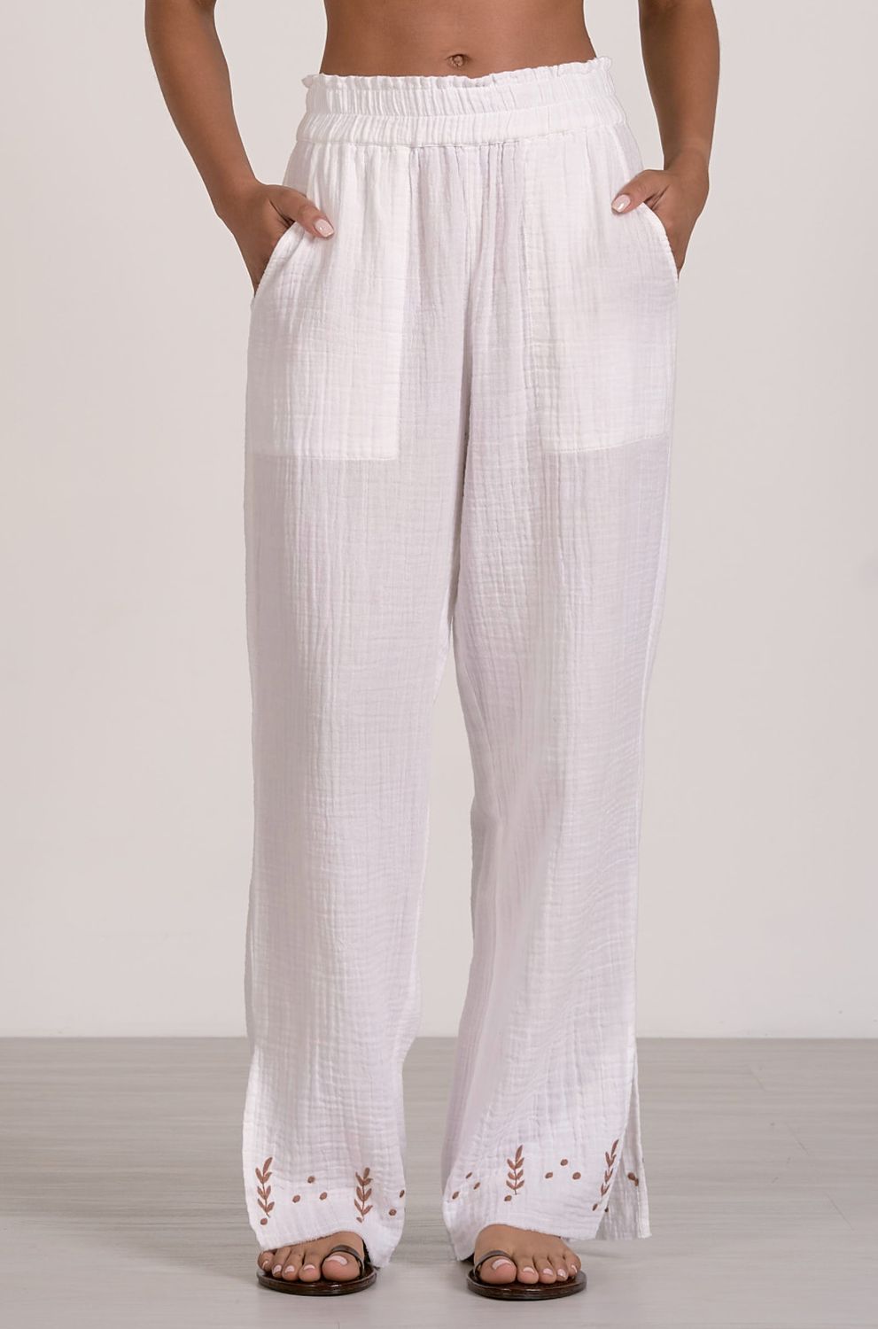 Gauze Emboridered Pants