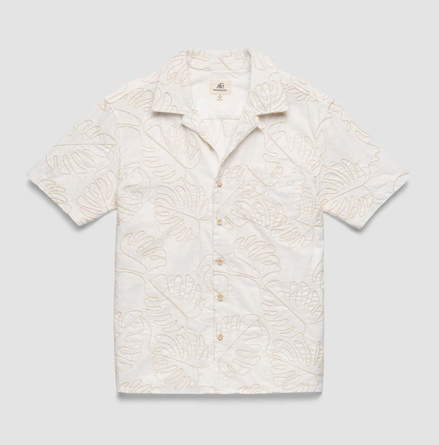Leaf Embroidery Shirt