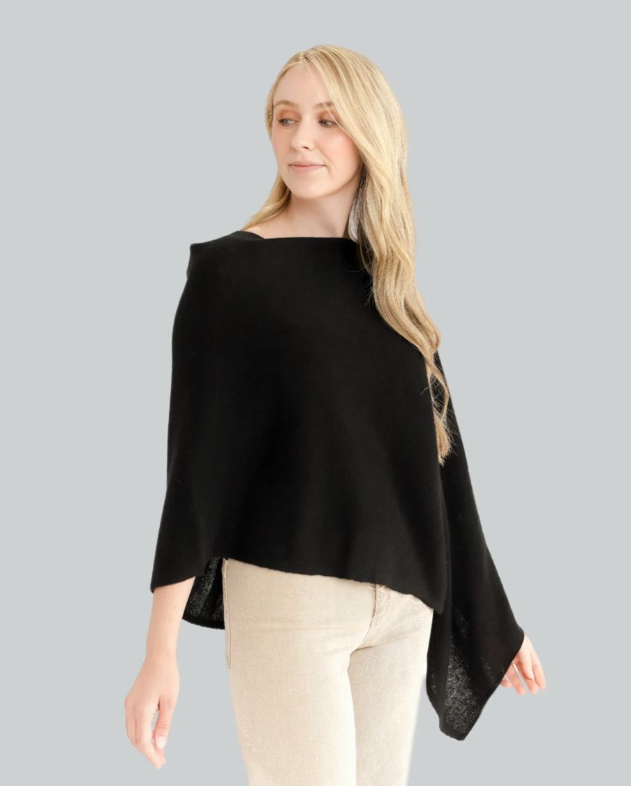 100% Cashmere Topper NOIR