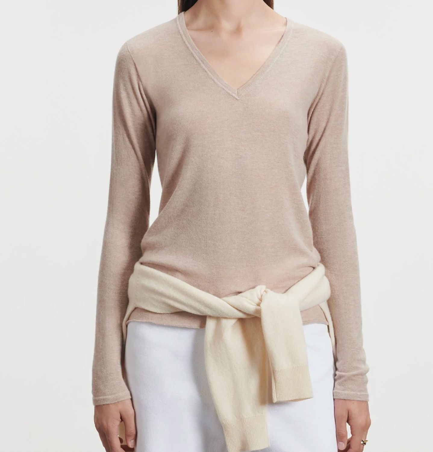 Long Sleeve Cashmere V-Neck (M251FPU671)