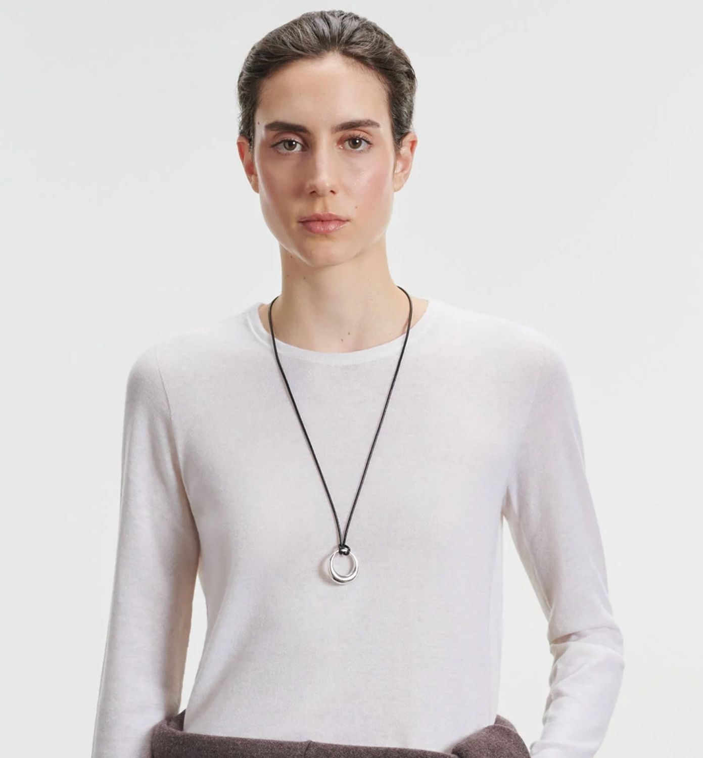 100% Cashmere Long Sleeve Crewneck (M251FPU364)
