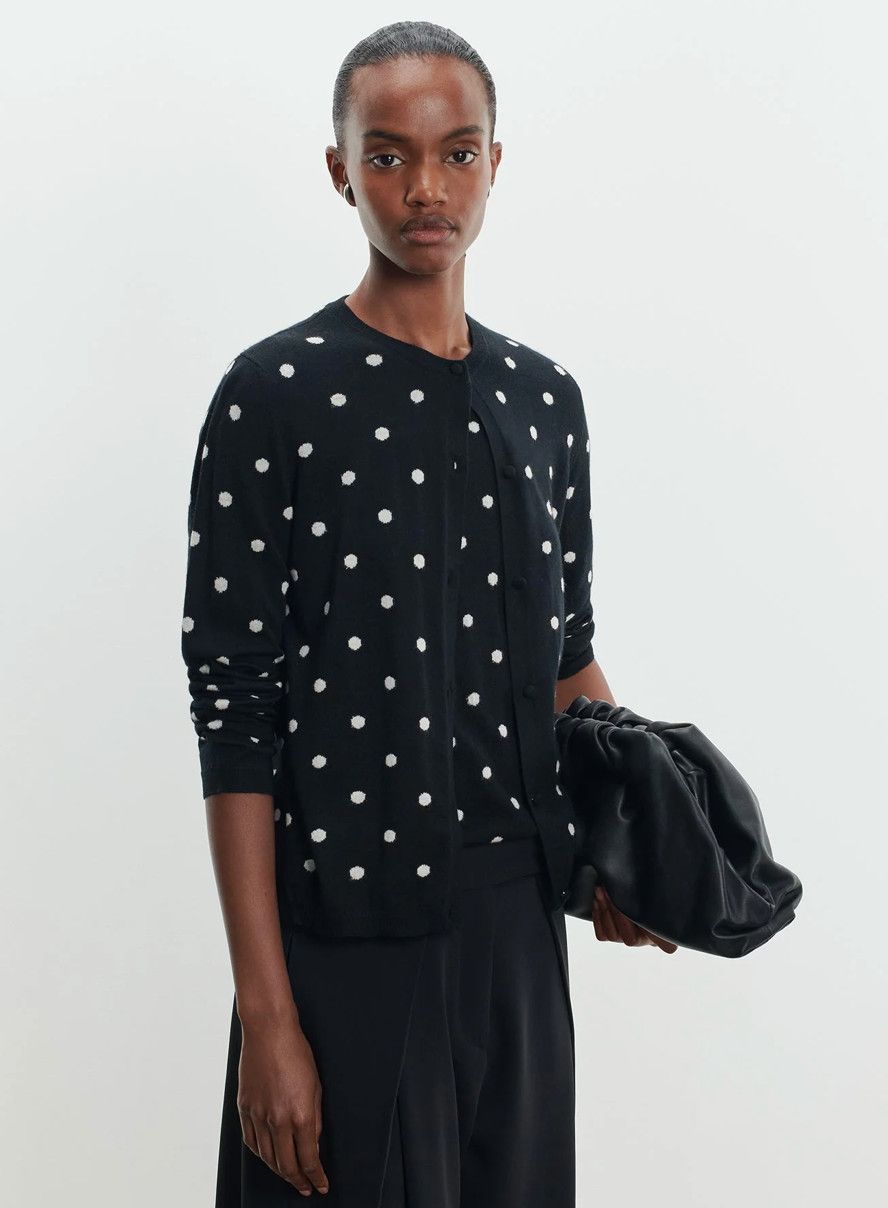 Cashmere Wool Dot Cardigan (K271FGI270)