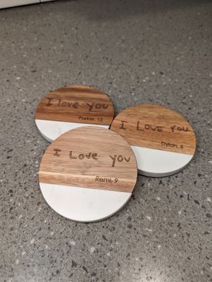 Handwriting Engraved Coasters