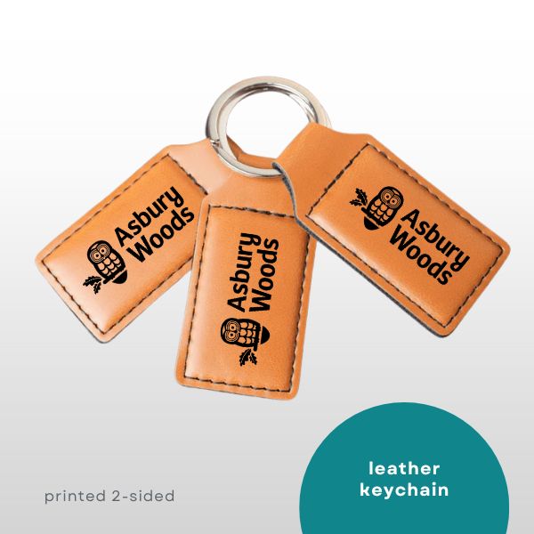 Leatherette Keychain - TAN