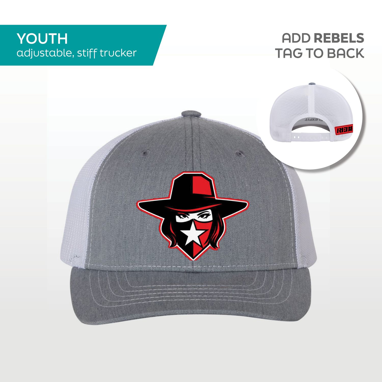 YOUTH GREY - Richardson 112 (Adjustable)