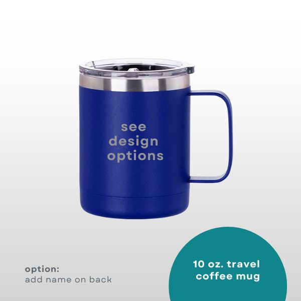 10 oz. Travel Coffee Mug — ROYAL BLUE