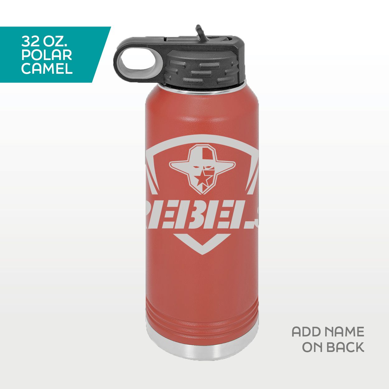 32 oz. Polar Camel Water Bottle — RED