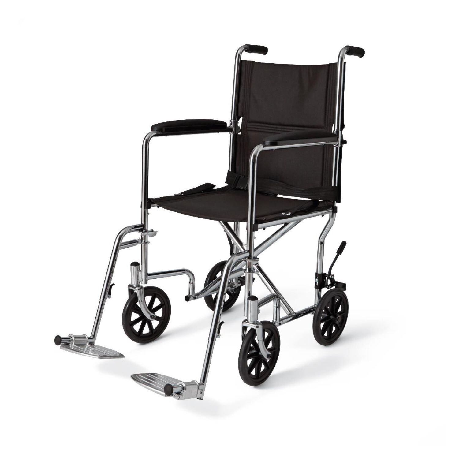 Basic Steel Transport Chair 300 lbs Capacity, 19