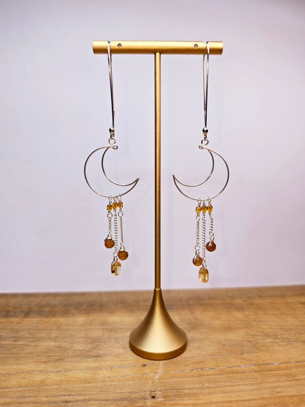 Lunar Charm Sterling Silver Earrings Lunar Charm Sterling Silver Earrings