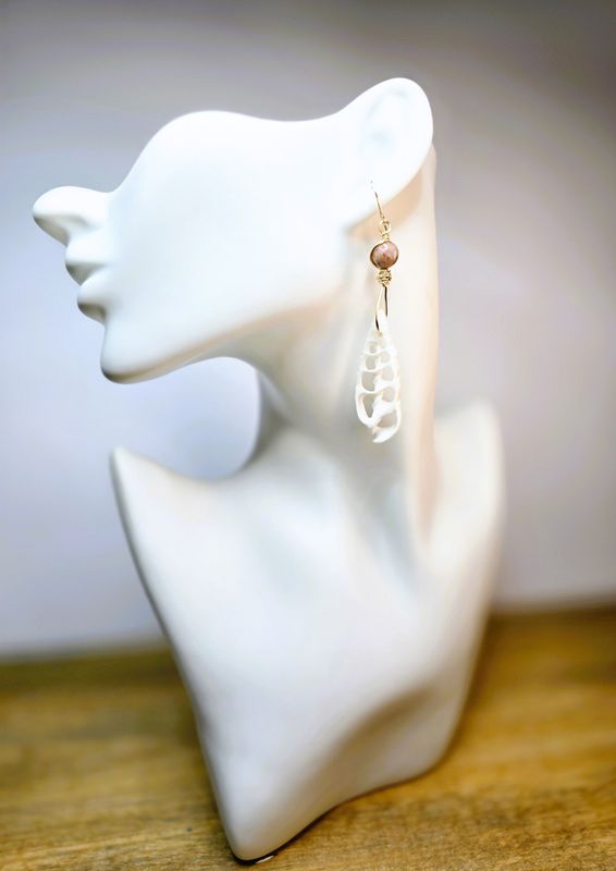 Sea & Sand Earrings - Ocean Agate