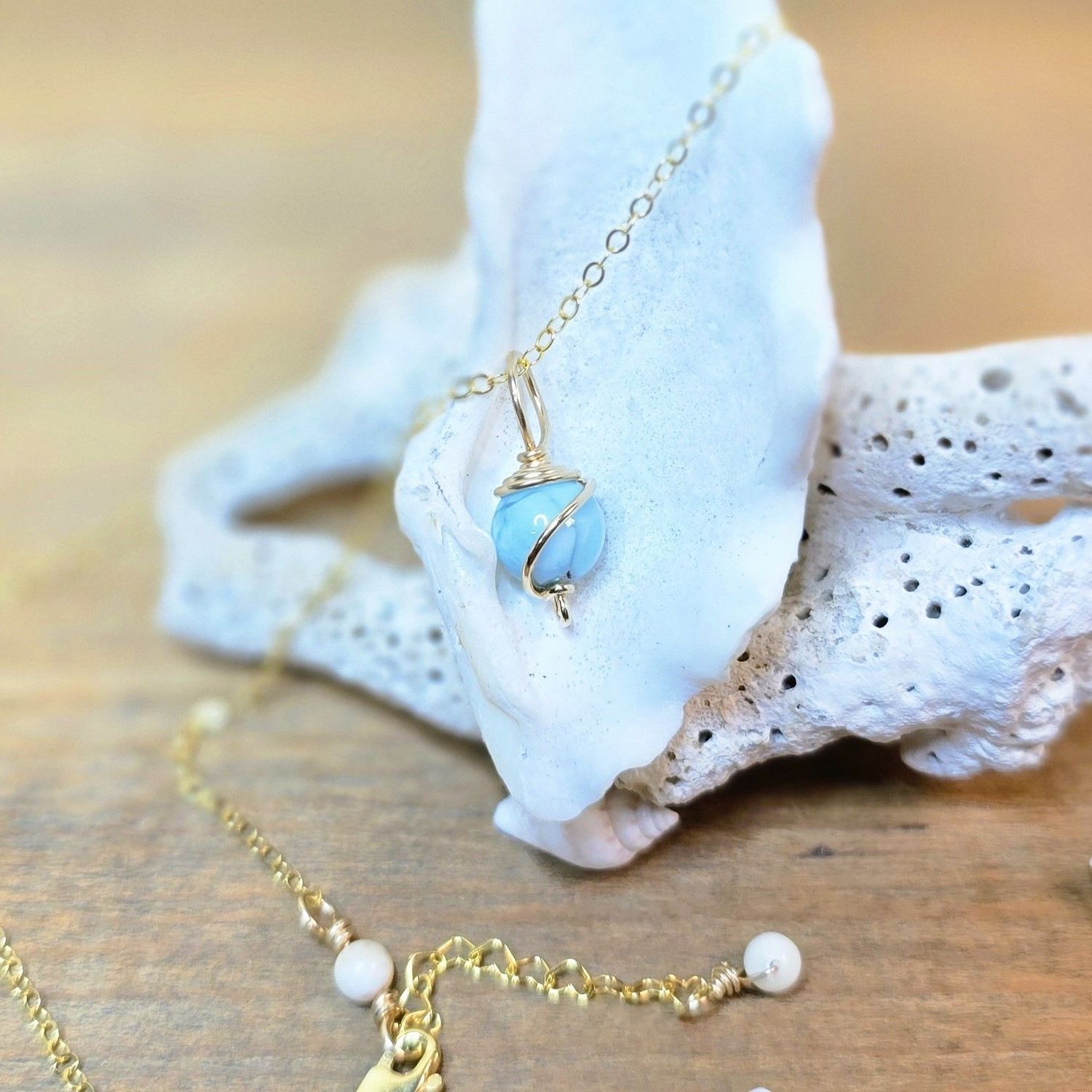Sun & Sky Necklace - Larimar Sun & Sky Necklace - Larimar