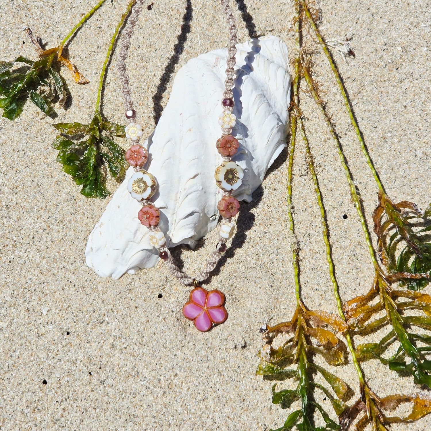 Coastal Bloom Necklace - Pink Horizon Coastal Bloom Necklace - Pink Horizon