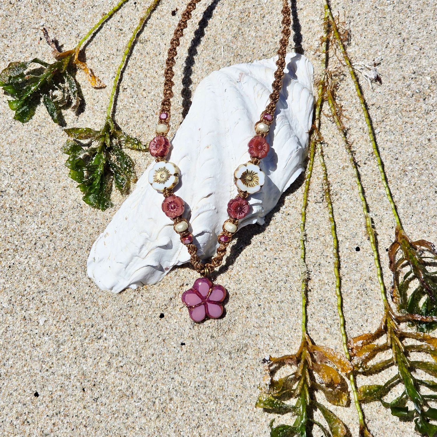 Coastal Bloom Necklace - Pink Horizon Coastal Bloom Necklace - Pink Horizon