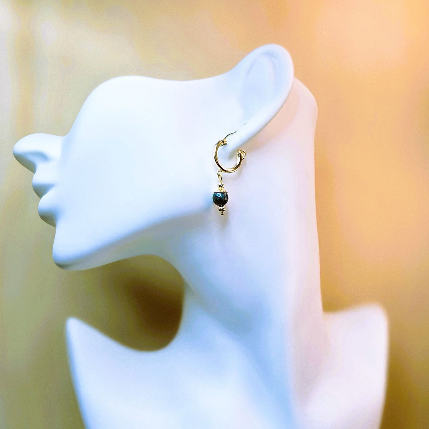 Sapphire & Sun Hoop Earrings