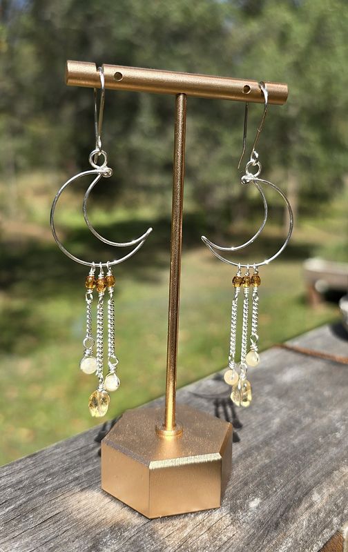 Cresent Moon Earrings - Summer Glow