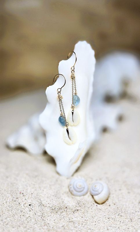 Sea & Sky Earrings - Aquamarine