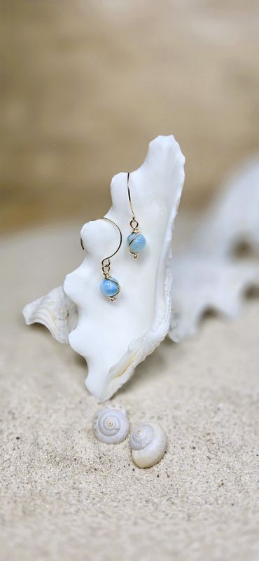 Ocean Glow Earrings - Larimar