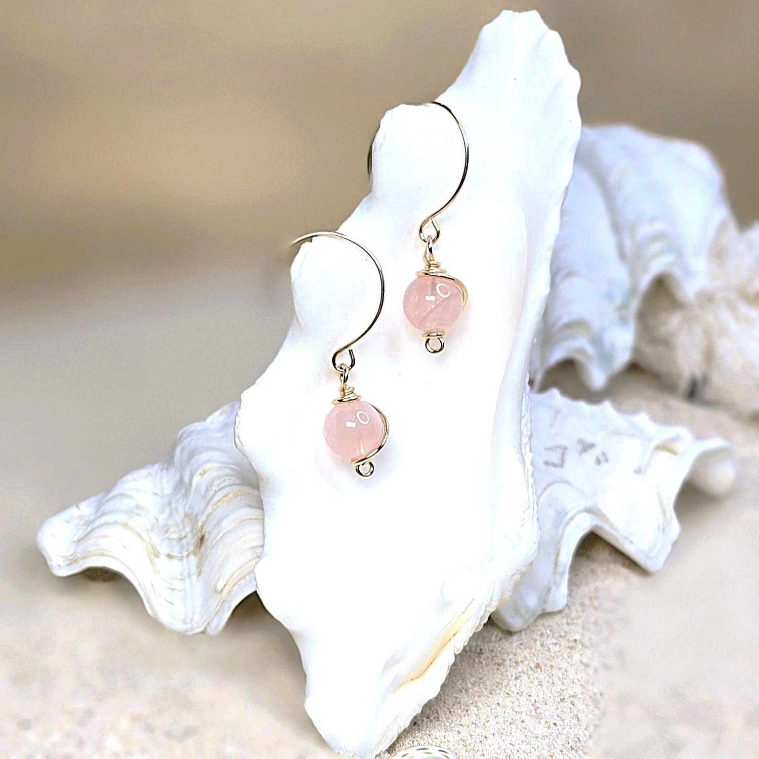 Infinite Love Earrings - Rose Quartz Infinite Love Earrings - Rose Quartz